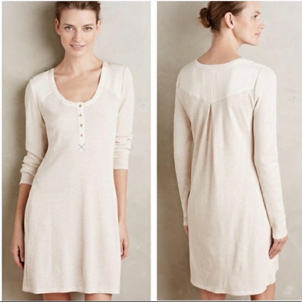 Anthropologie Waffle Knit Nightgown